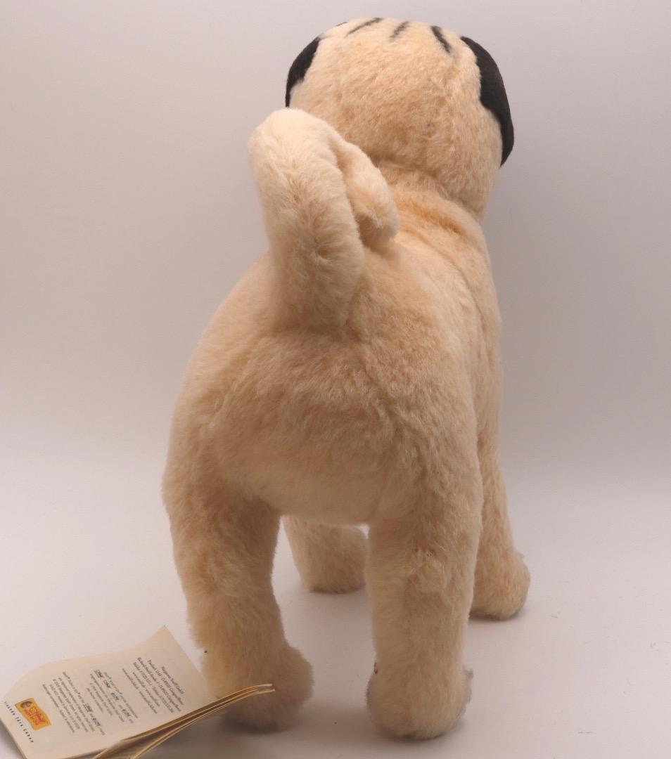 STEIFF パグ 犬のぬいぐるみ タグ付き 約30cm