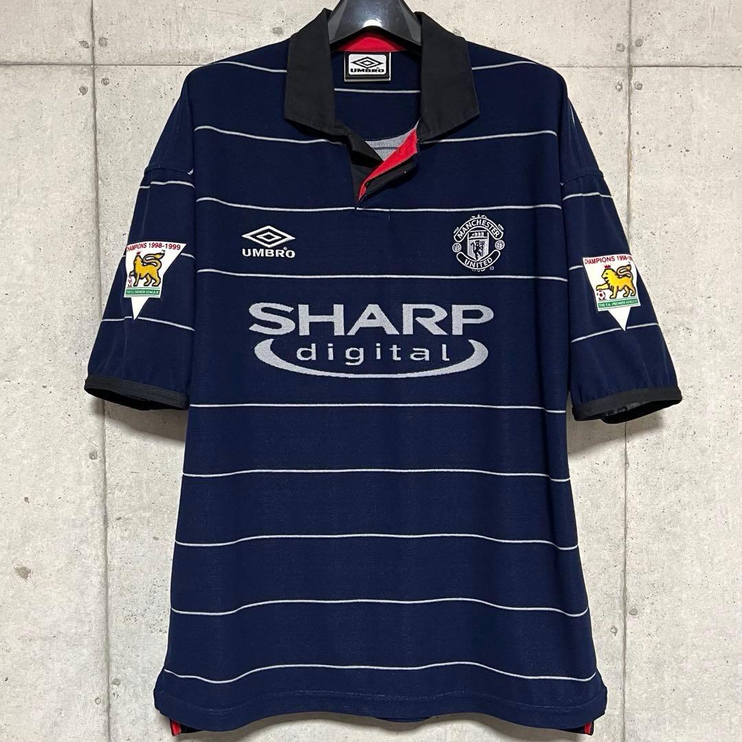 【極美品！】99/00 マンチェスター・U ♯7 ベッカム【Mサイズ】パイル地