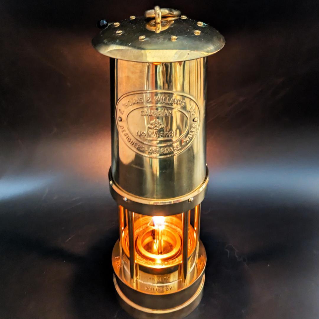 英国ウェールズ製ETW真鍮カンブリアン型マイナーズランプ 新品未使用テスト済み