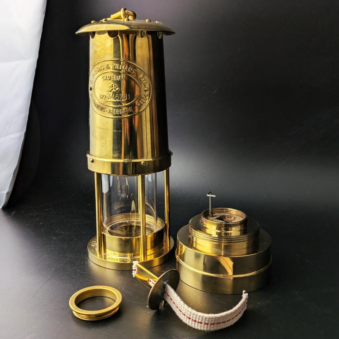 英国ウェールズ製ETW真鍮カンブリアン型マイナーズランプ 新品未使用テスト済み