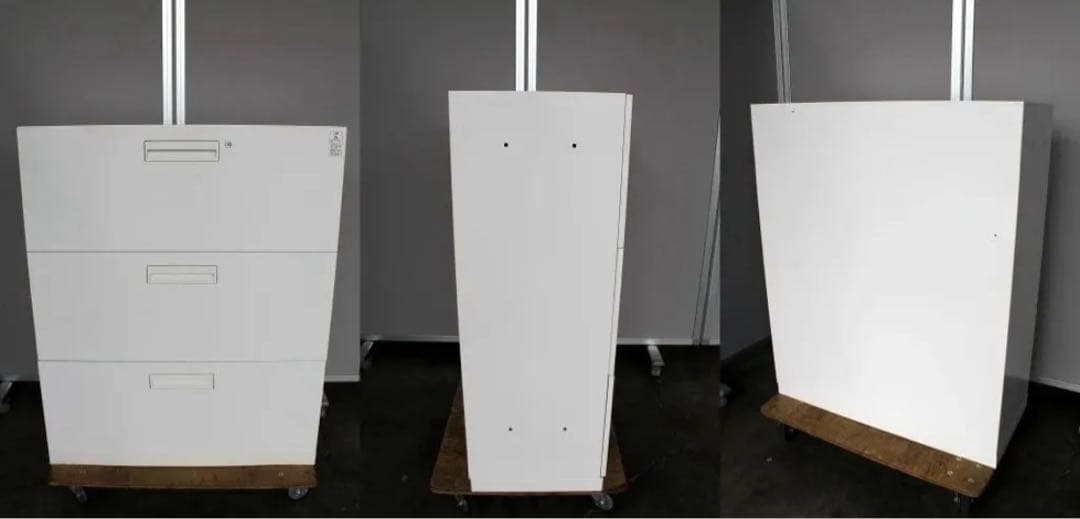 送料込み！コクヨ　エディア　3段ラテラル書庫　ホワイトキャビネット　オフィス収納