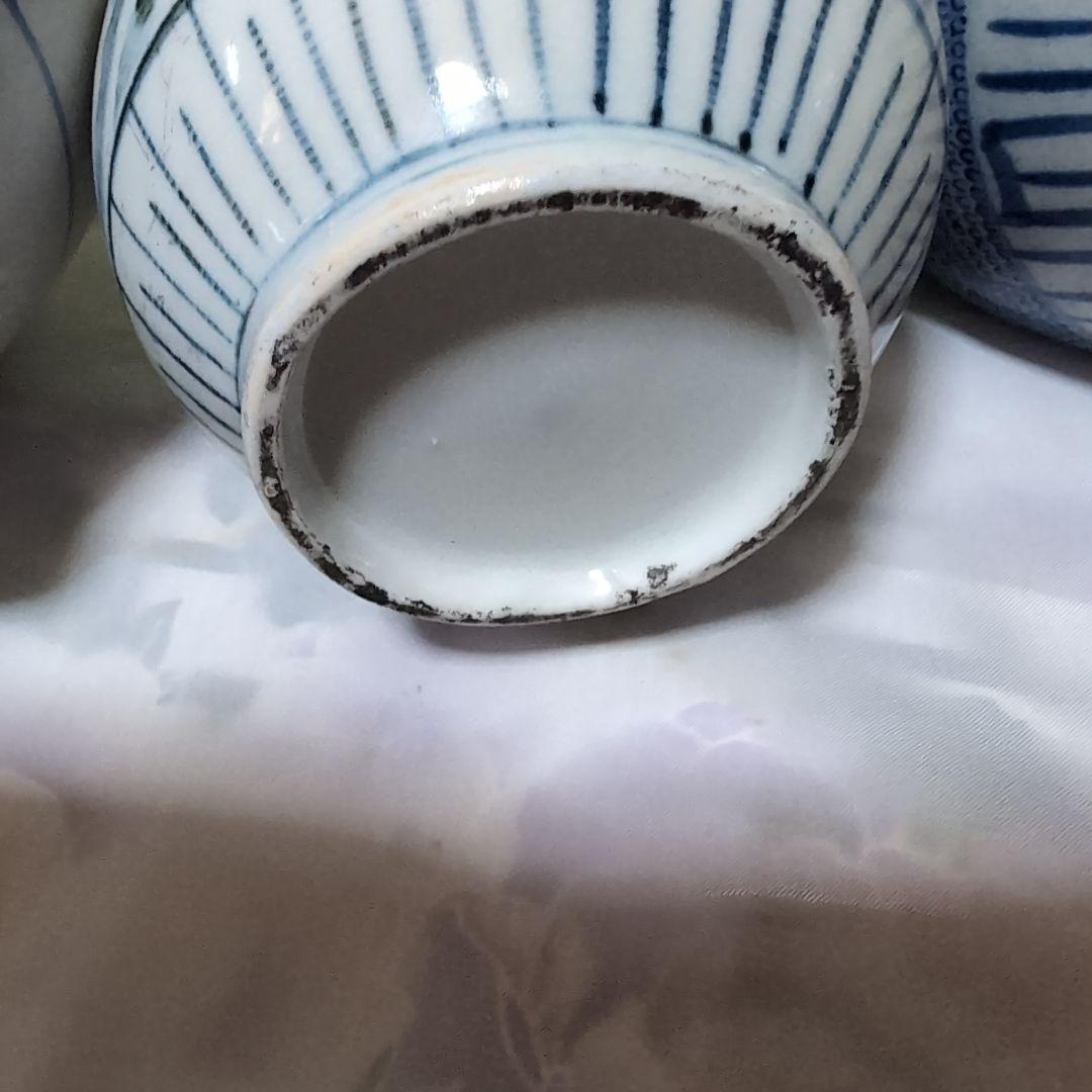 古伊万里、笹徳利、微塵徳利、松竹唐草模様徳利３点セツト