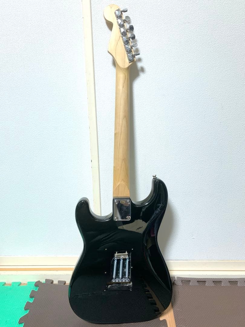 メーカー不明 ストラトキャスター メイプル指板 st 黒 ブラック ストラト