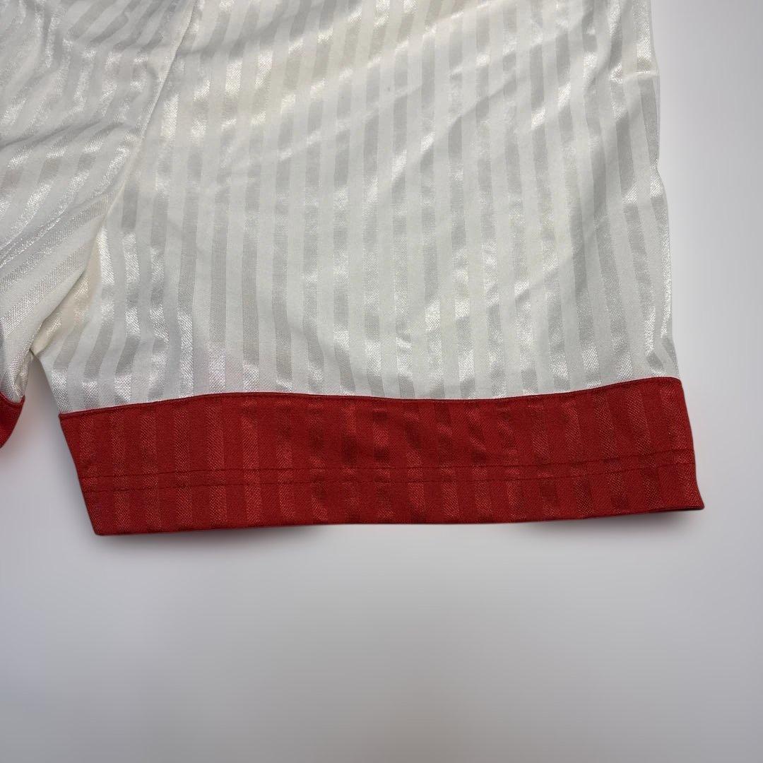 【極美品/希少】90s UMBRO シャドーストライプ サッカーパンツ白赤L相当