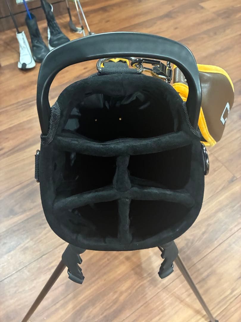 CPG GOLFキャディバッグ ブラウン/イエロー