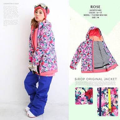 SiROP✳︎シロップ✳︎花柄スノボウェア上