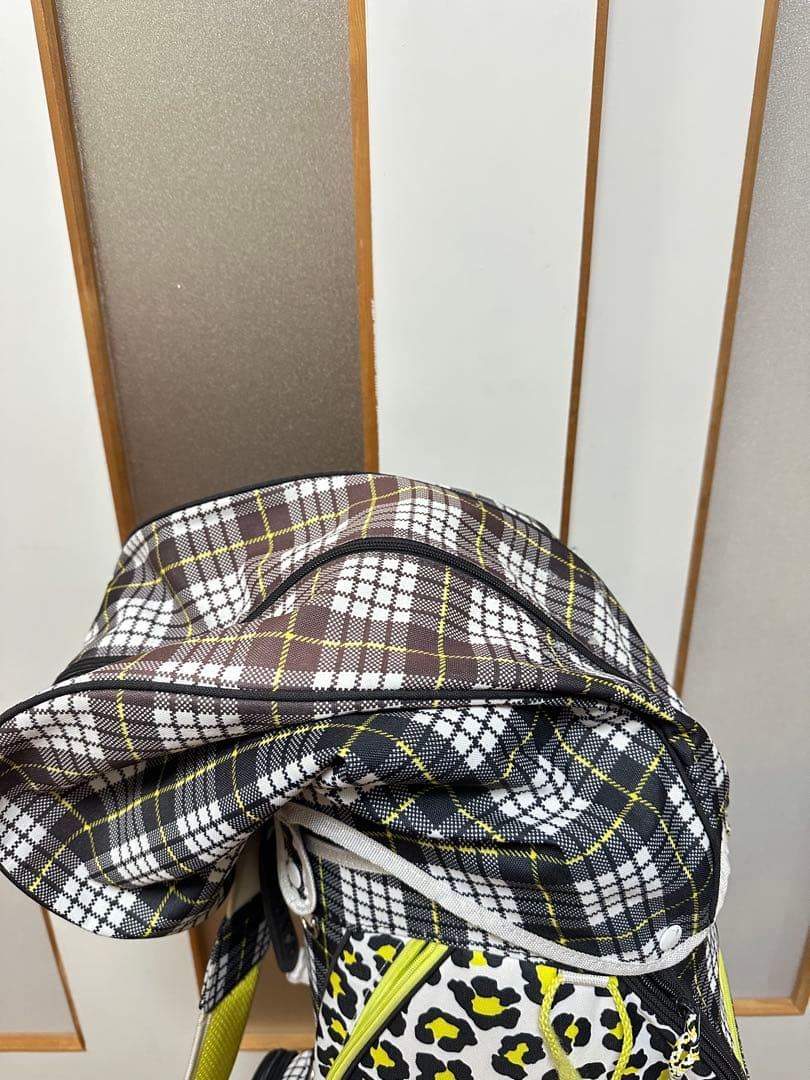 希少レアNEW BALANCE チェック柄ヒョウ柄　キャディバッグ　ゴルフ