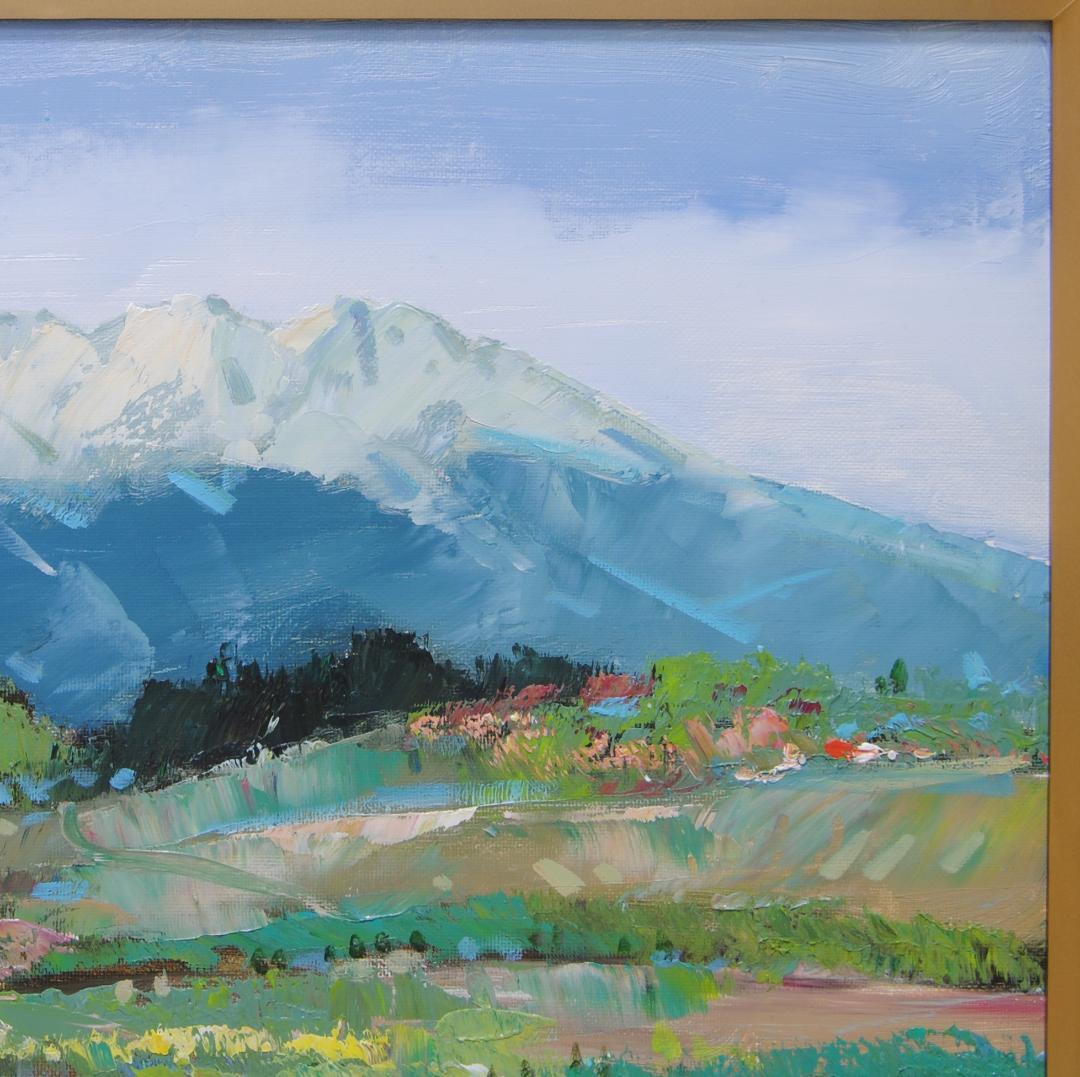 雪永幸美　「木曾御岳」Ｆ8　肉筆 風景画 油絵 油彩画 絵画