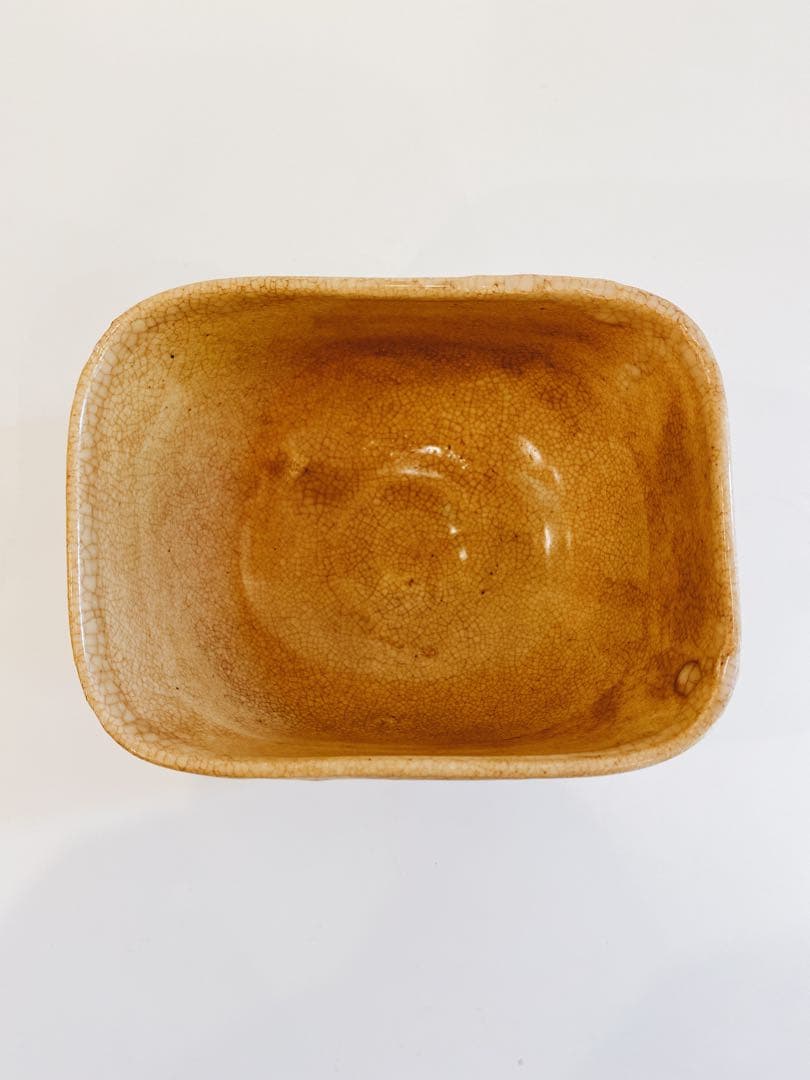 時代物　大佛字俵形茶碗　茶道具