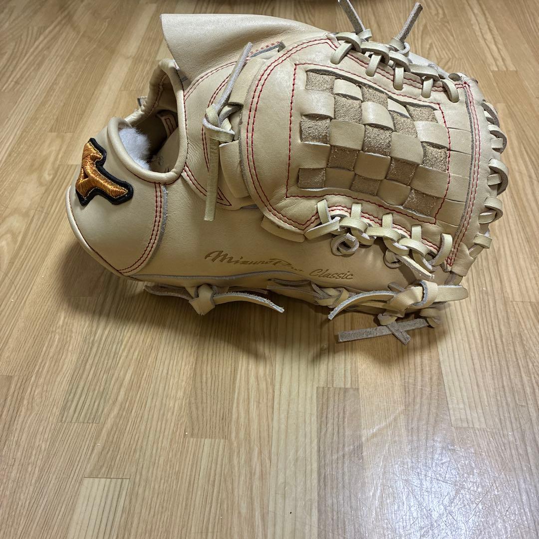 ミズノプロ ピッチャー用グローブ キャメル 1回使用のみ