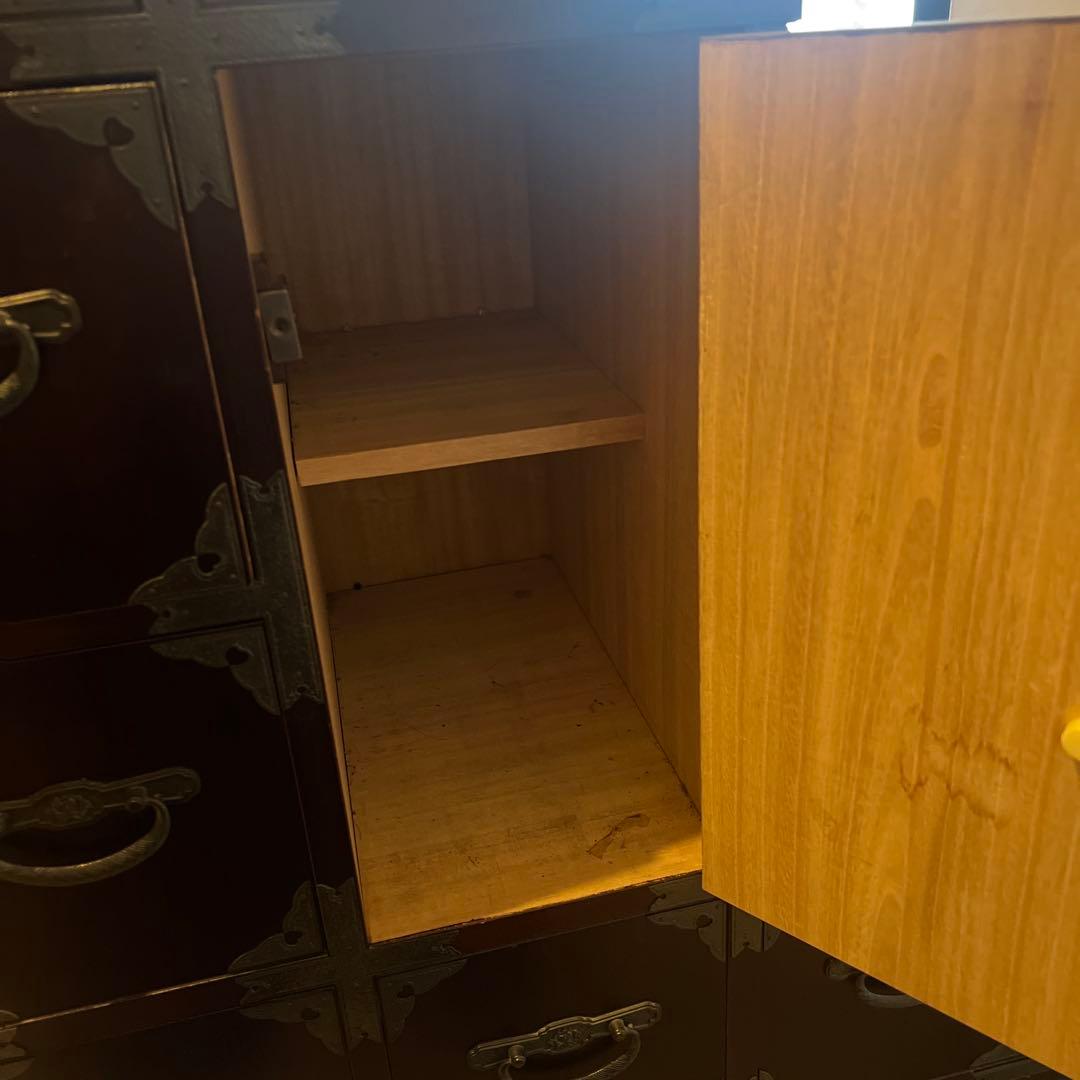 木製階段型箪笥 ダークブラウン