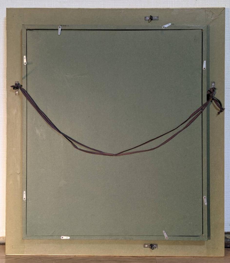 【真作】絵画　油彩8号　木洩れ日の小径　静かな風景　印象派風アート　Z76