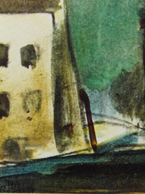 ルオー「風景」、希少画集画、新品高級額、額装付、状態良好、油彩 風景