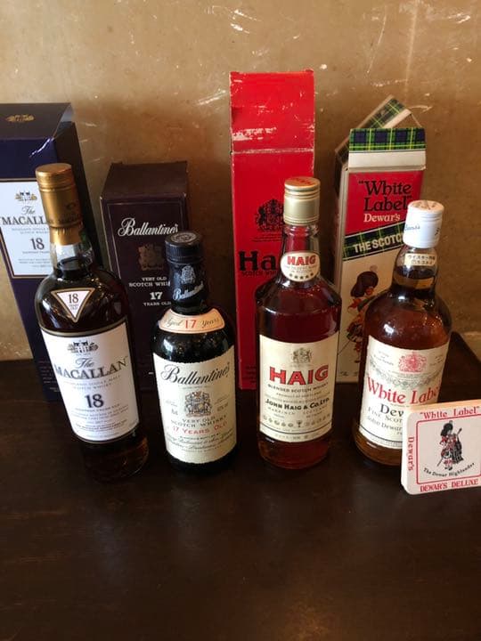マッカラン18年バランタイン17 ヘイグ　デュワーズ4本セット