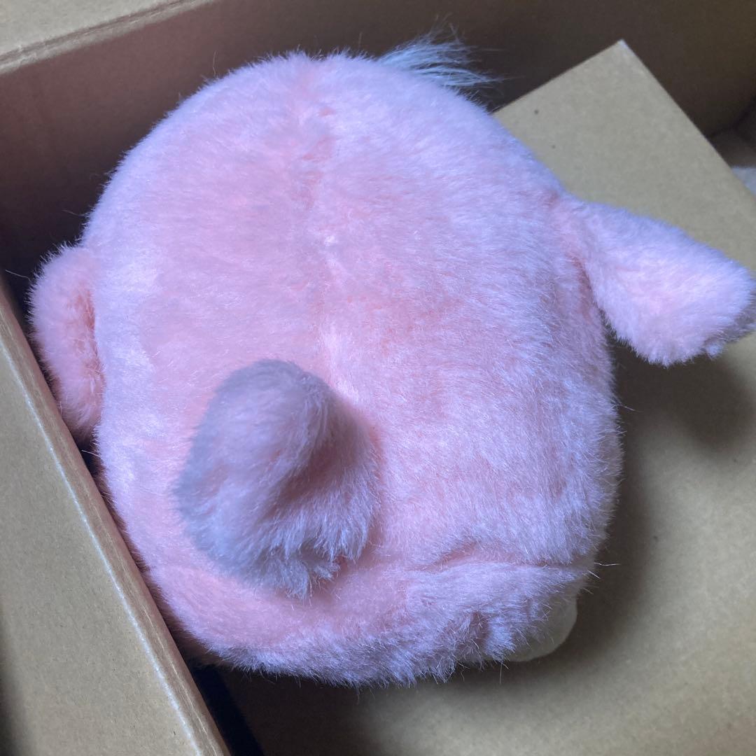 ピンクのフクロウ　ぬいぐるみ