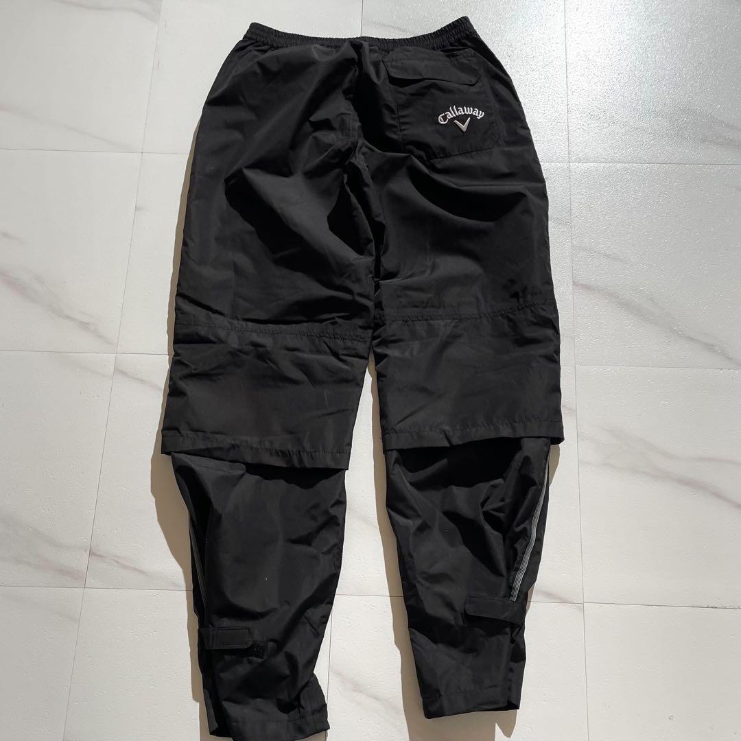 【美品✨】キャロウェイ レインウェア 2WAY ジャケット パンツ 黒 収納袋付