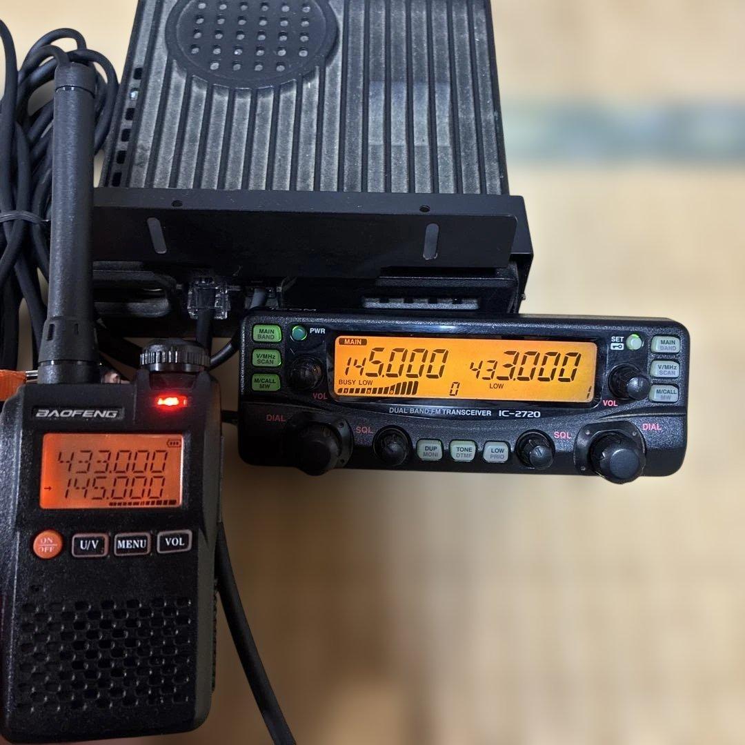 【動作確認済】アイコム IC-2720D 50W デュアルバンド アマチュア無線