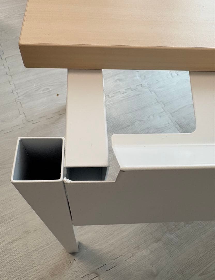 コクヨ　デスク 在宅　テレワーク　ホワイト×ナチュラル