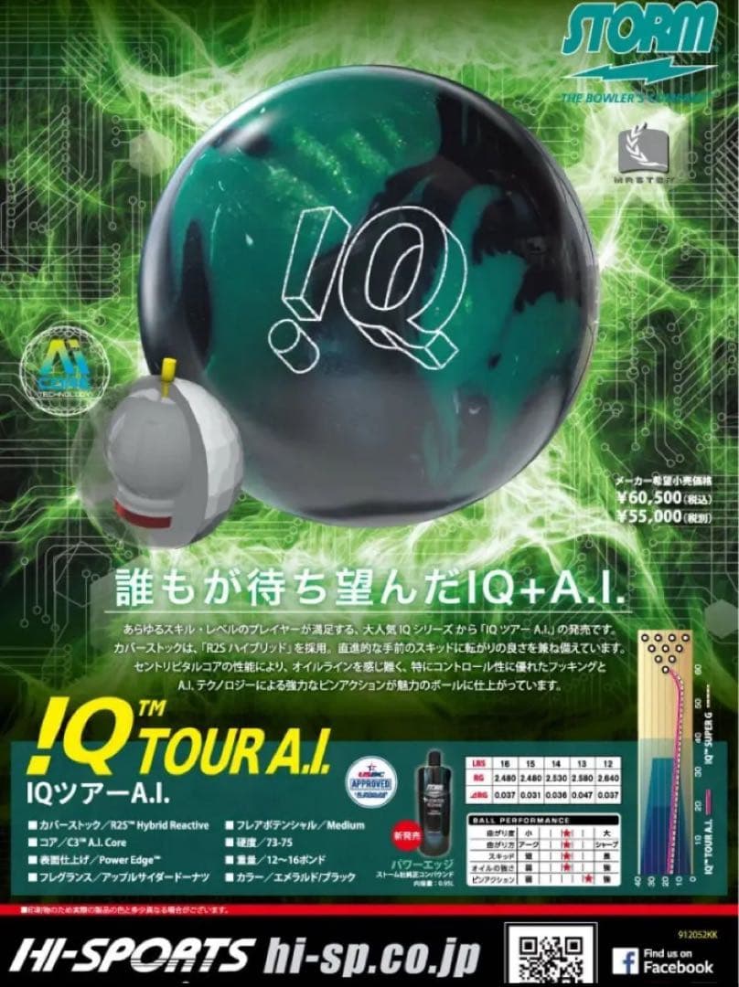 【最終価格】STORM IQ Tour A.I. ボウリングボール
