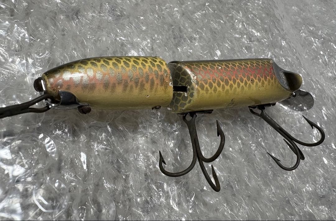 ヘドン　ジョイントバンプ　ウッド　1950s 金目　オールドルアー　希少