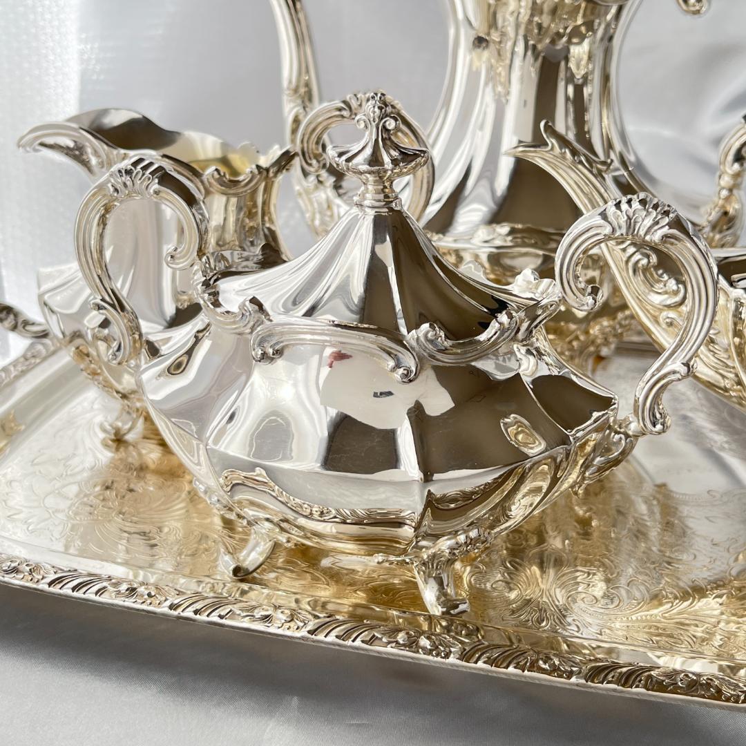 【Reed & Barton】Victorian ティーサービス 4点　優美！！