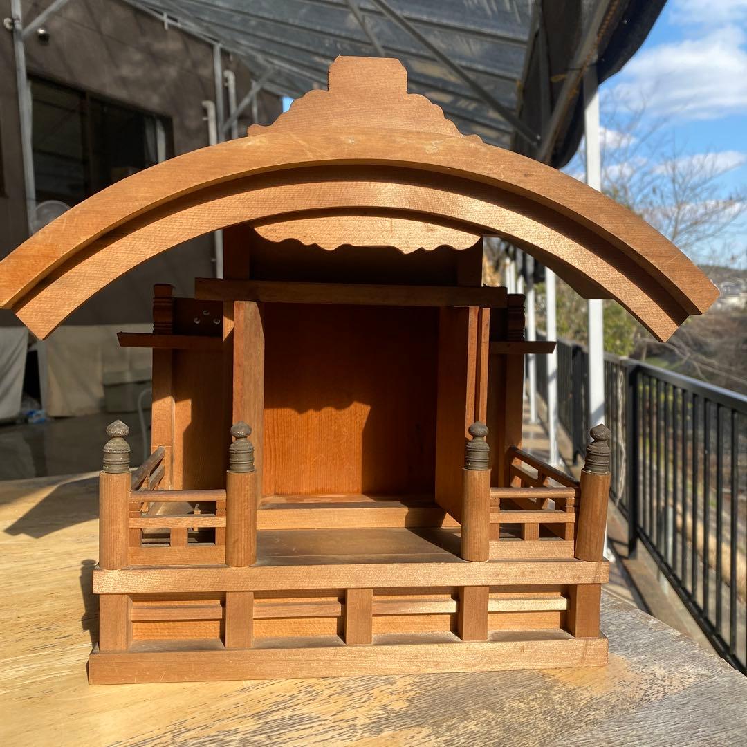 祠 神棚 木彫刻 縁起物 アンティーク