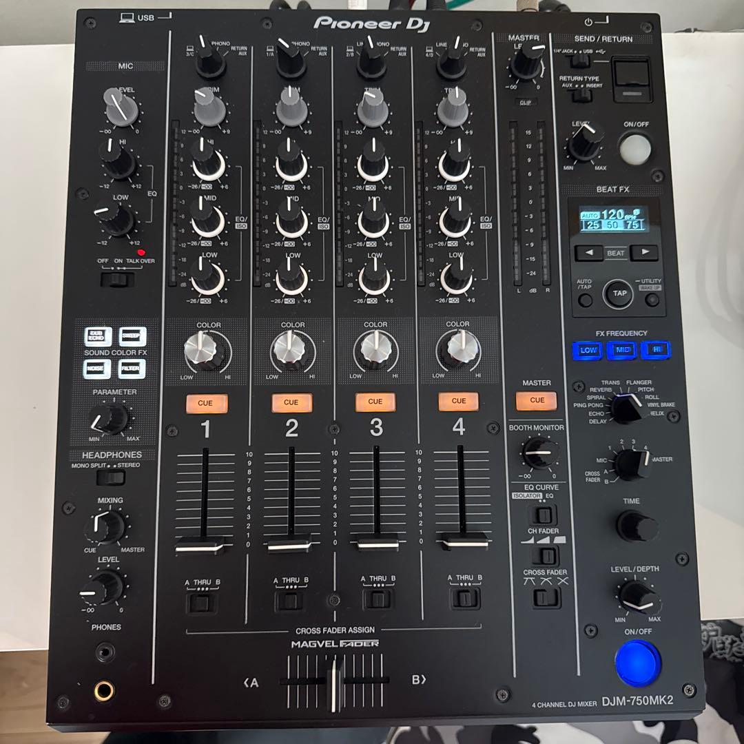 Pioneer DJ DJM-750MK2 完動美品自宅使用のみ箱電源ケーブル付