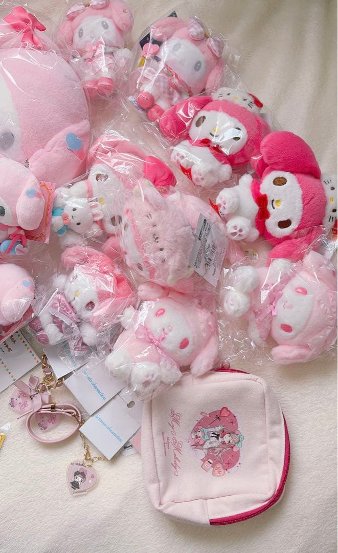 匿名配送❣️サンリオ　マイメロディ　マイメロ　ぬいぐるみ　マスコット　ポーチ