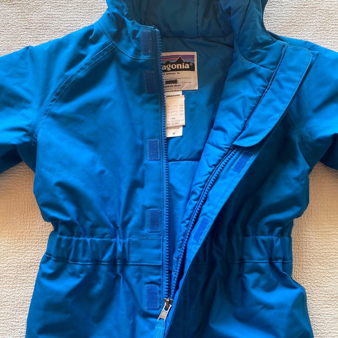 美品✨パタゴニア　スキーウェア　キッズ　ジャンプスーツ　ブルー系　3T