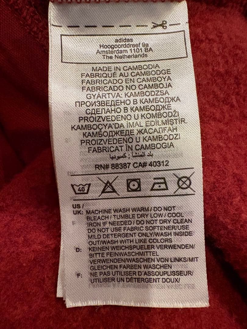 アーセナル 21/22 アンセムジャケット 赤黒