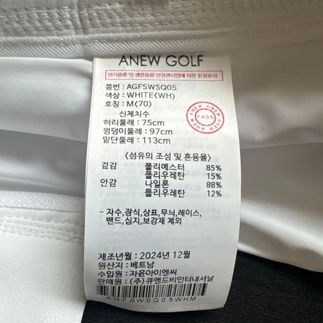 ANEW GOLF レディース ゴルフスカート M ホワイト