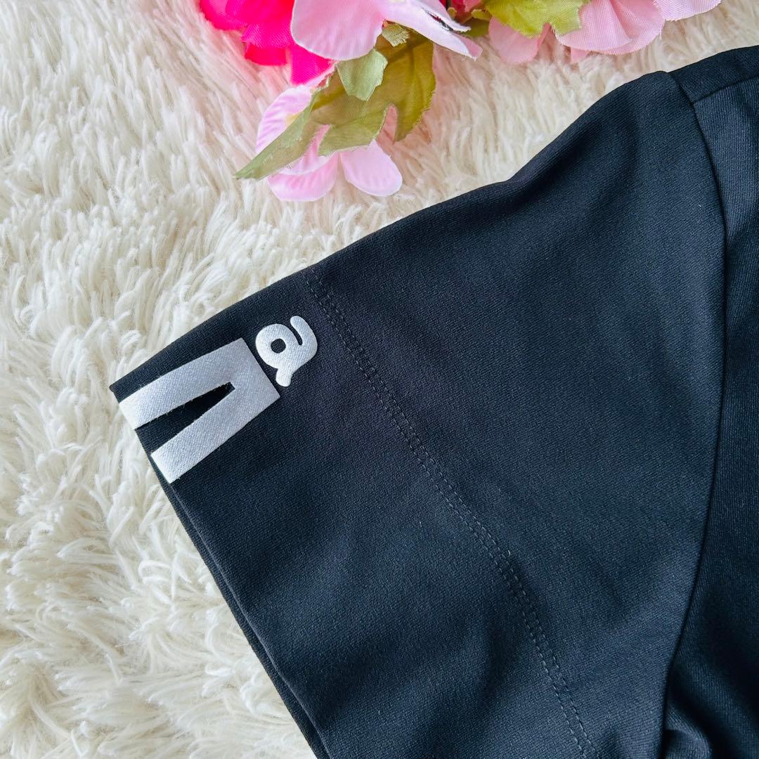 【美品】アルチビオレディース 半袖ポロシャツ 36（S）黒ブラック ロゴ入り