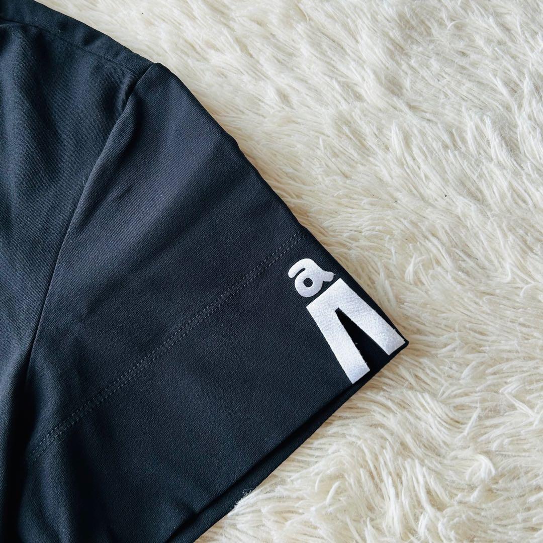 【美品】アルチビオレディース 半袖ポロシャツ 36（S）黒ブラック ロゴ入り