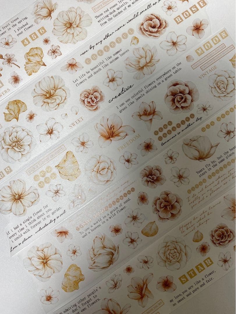 墨墨若墨《小棕花》海外マスキングテープ　マステ 【1785】