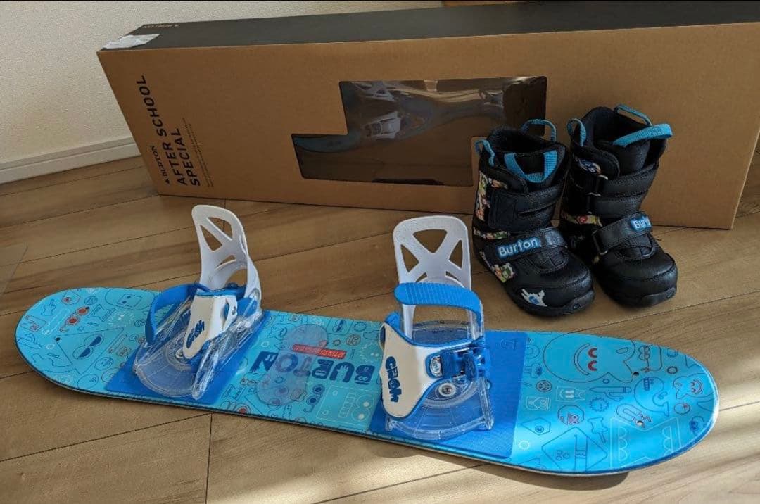 【箱あり】バートン　キッズスノーボード、ビンディング、スノボブーツセット