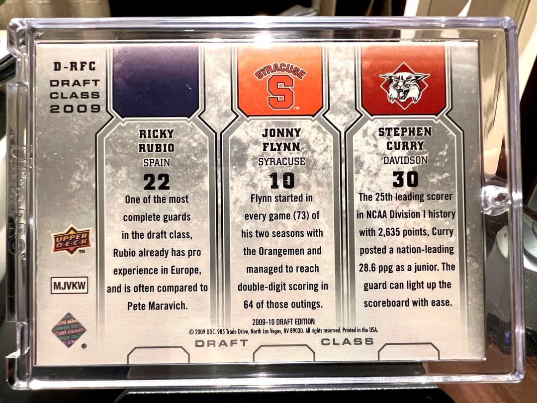貴重美品 Stephen Curry Rubio RC 09 UD Draft