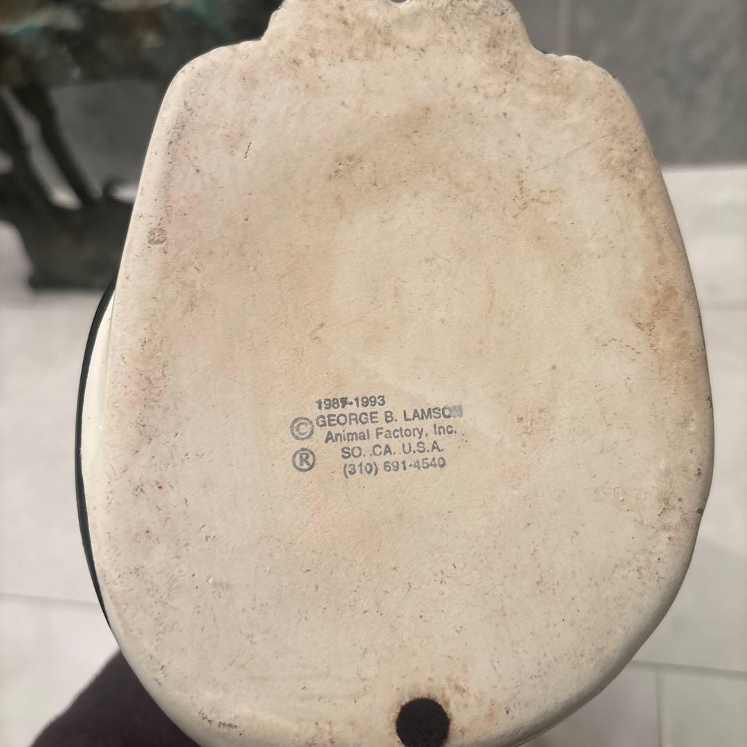 アメリカ90年代 手描きのつぶらな美しい瞳で雰囲気抜群なダルメシアンの特大陶器