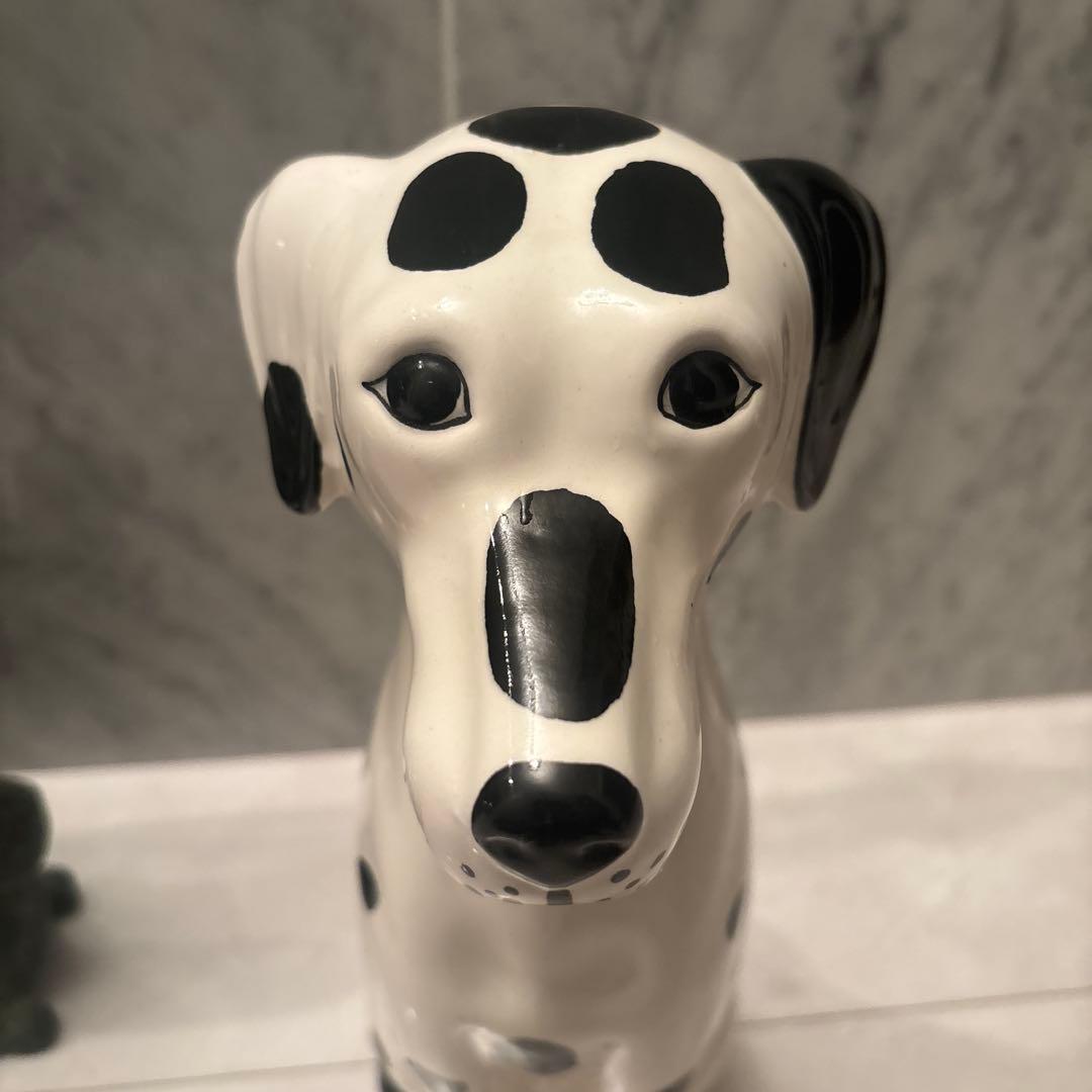 アメリカ90年代 手描きのつぶらな美しい瞳で雰囲気抜群なダルメシアンの特大陶器