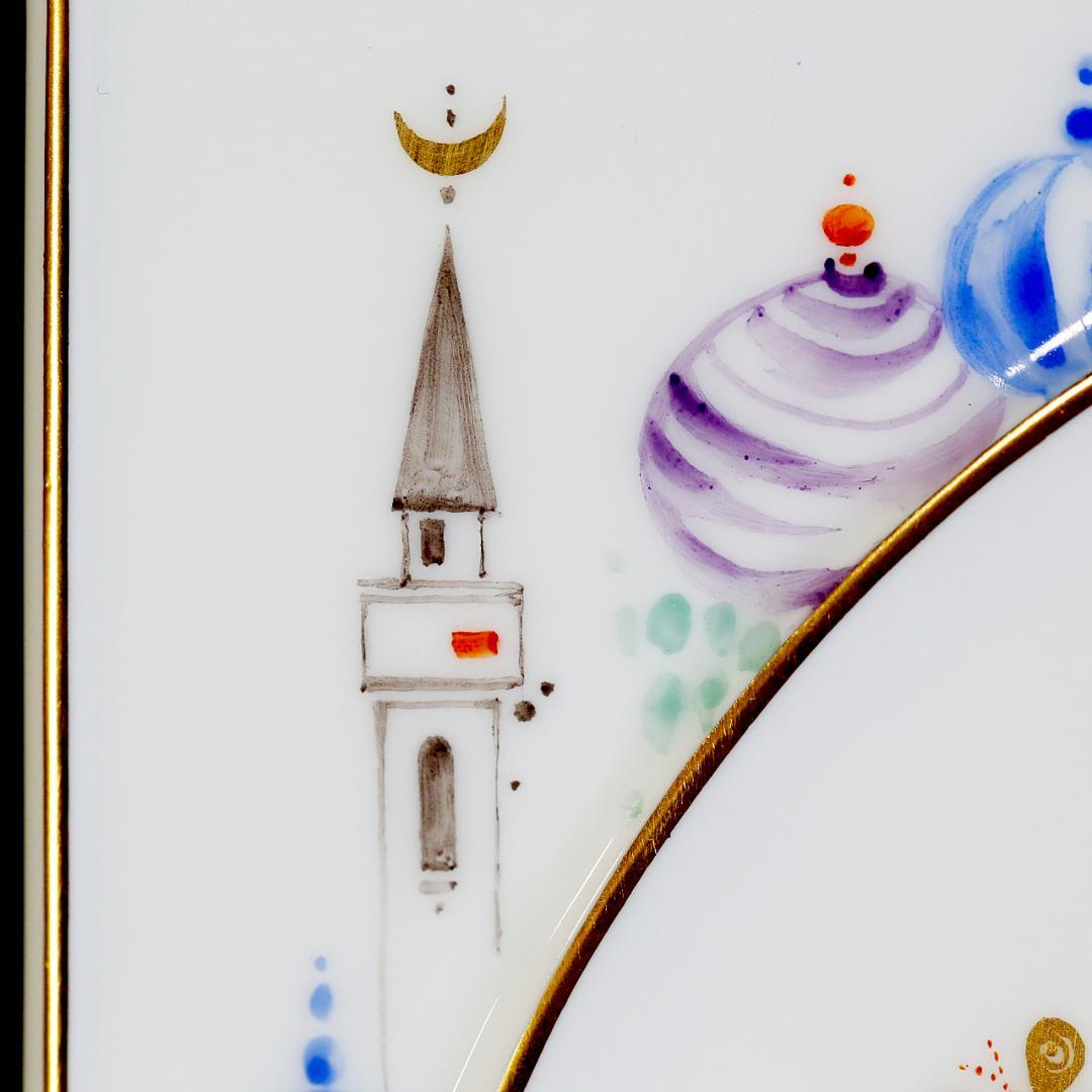 【レア極美品１級】マイセン アラビアンナイト 千夜一夜物語 陶板画 プラーク ②