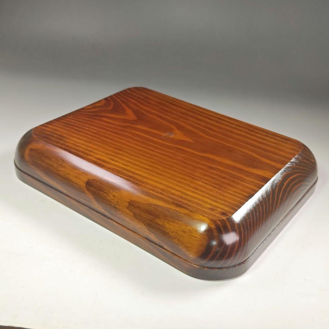 ウ291 煙草盆『木芸家　田中重希』『松行李蓋皿　莨盆　共箱』茶道具