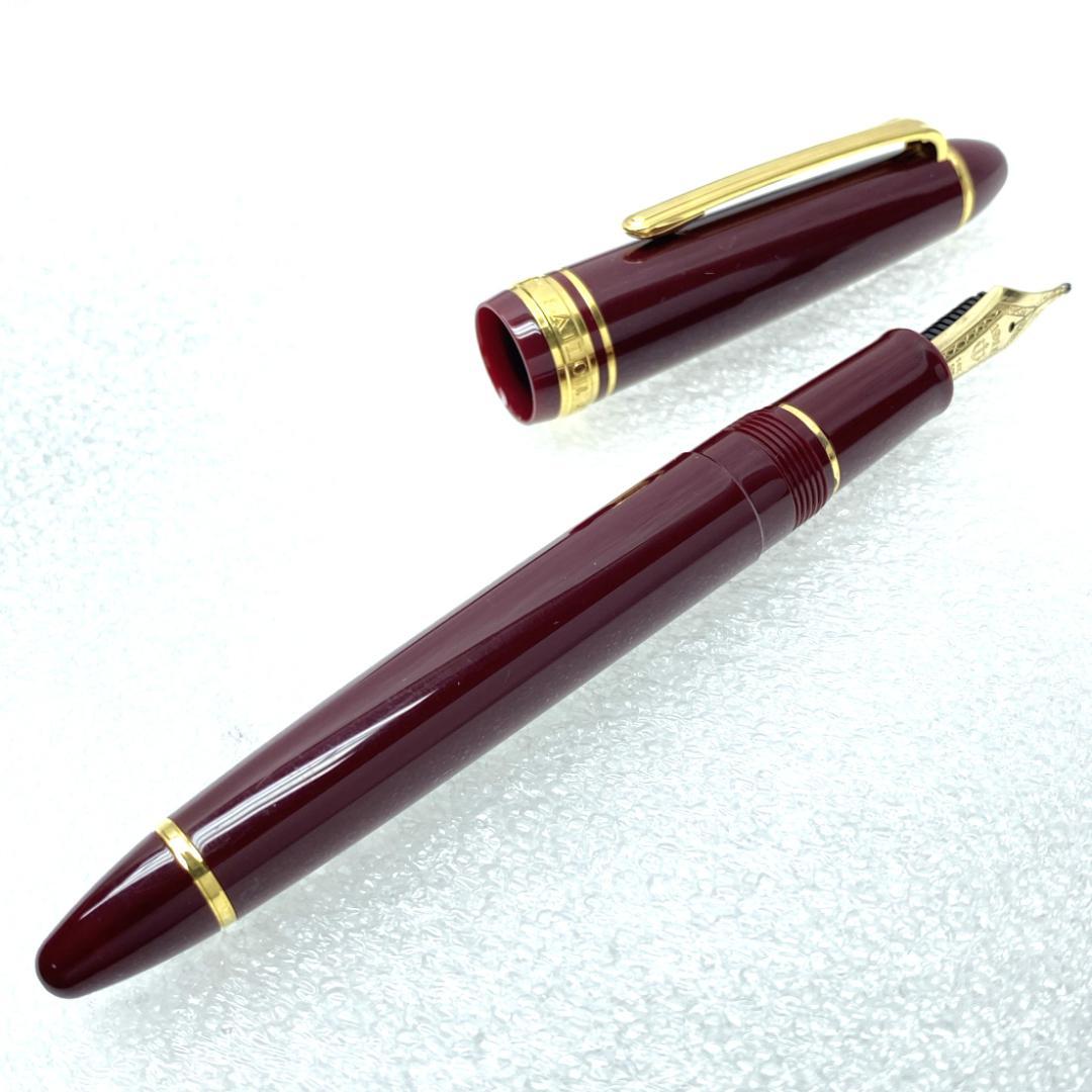 美品 14K セーラー万年筆 1911 NAG 長刀研ぎ ワインレッド