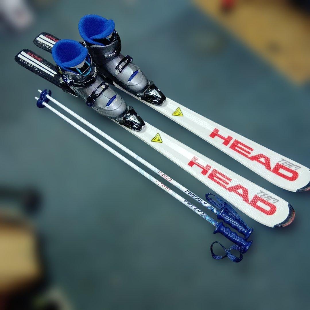 メンテナス済 137cm HEAD スキー板と靴…ポールセット