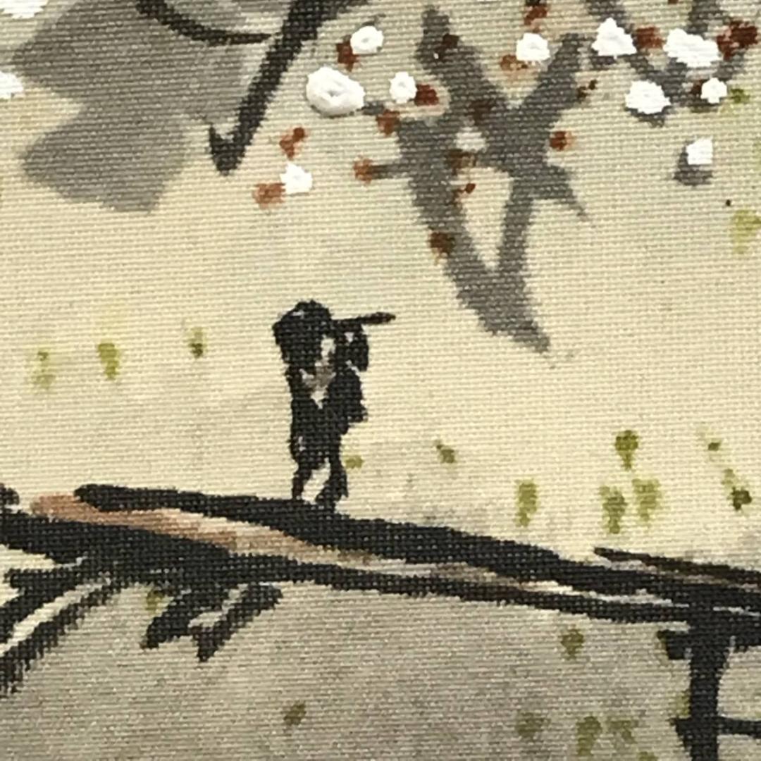 【真作】大西圭斎/春景山水図/山水図/掛軸/名家伝来/AD-349