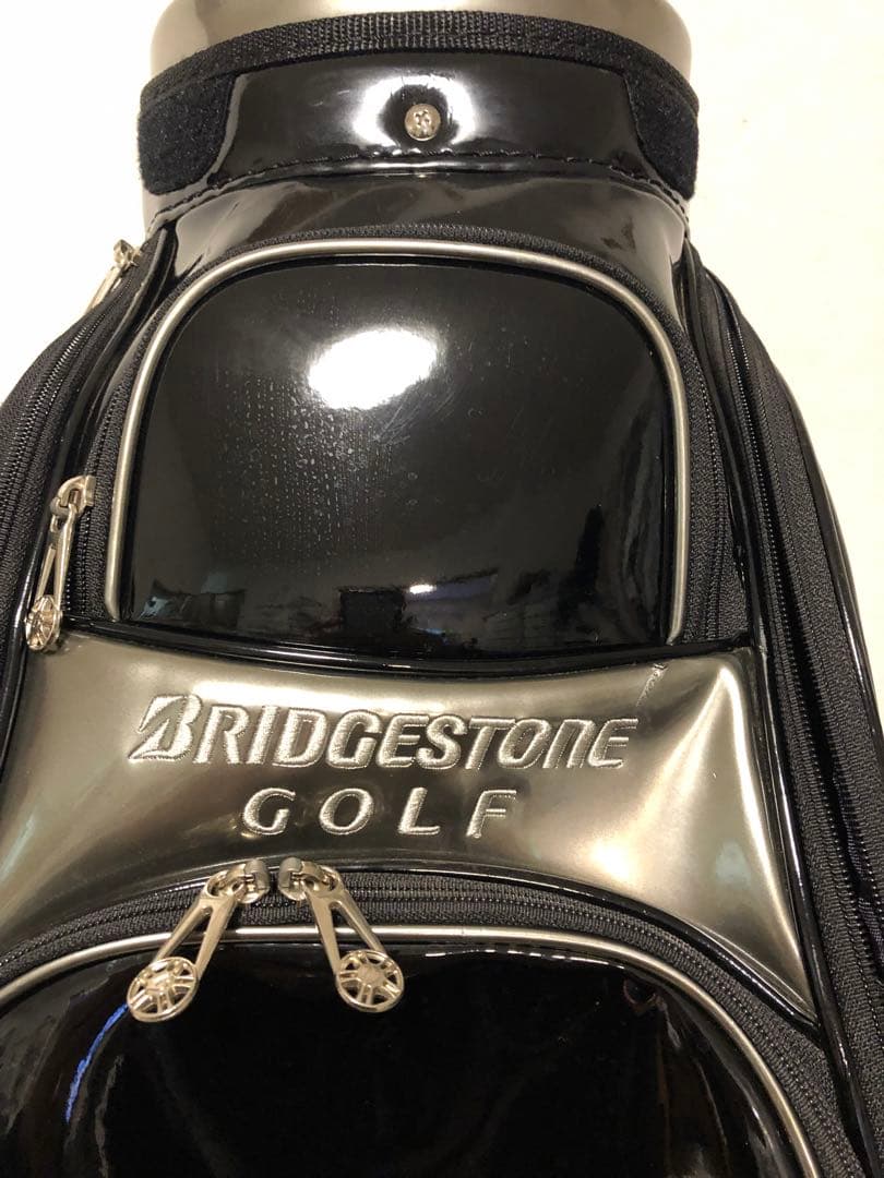 【送料込み】廃盤希少　ブリヂストン 総エナメルモデル　キャディバッグ　ブラック
