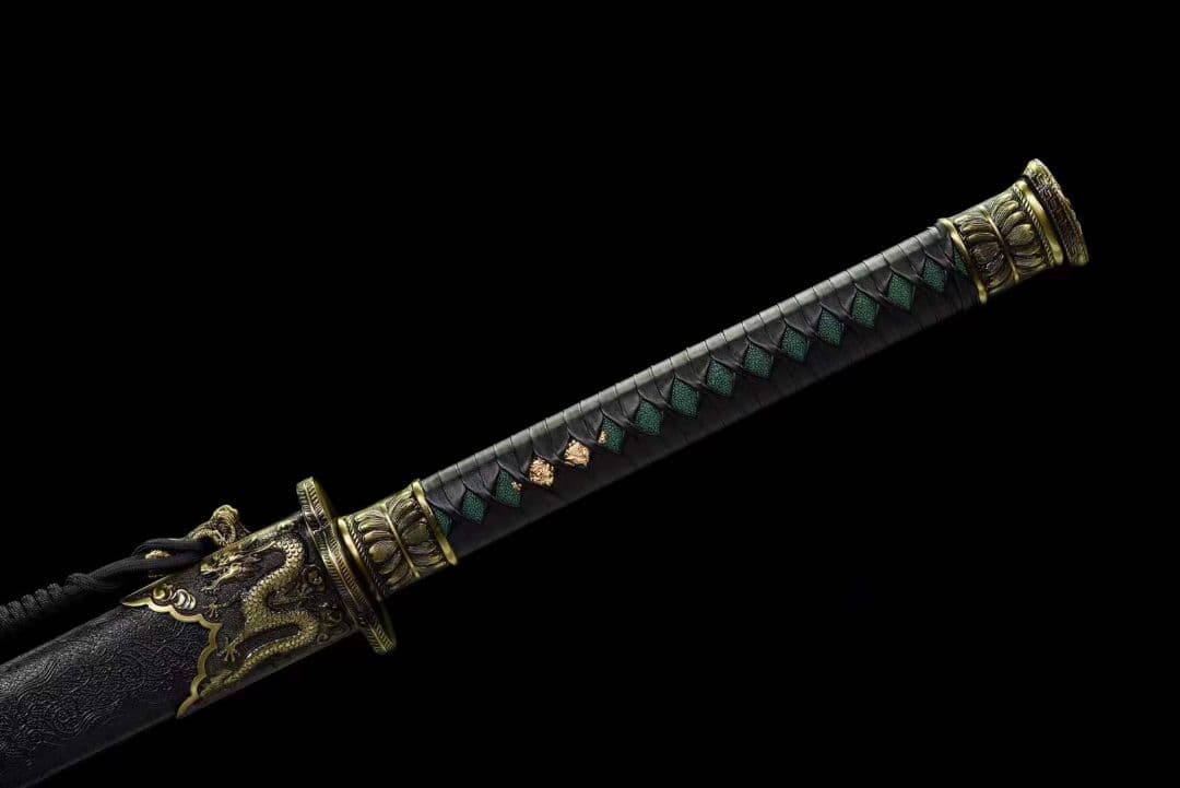 【黒金古刀―青銅戦刃】 古兵器 武具　刀装具　日本刀　模造刀 居合刀 長尺