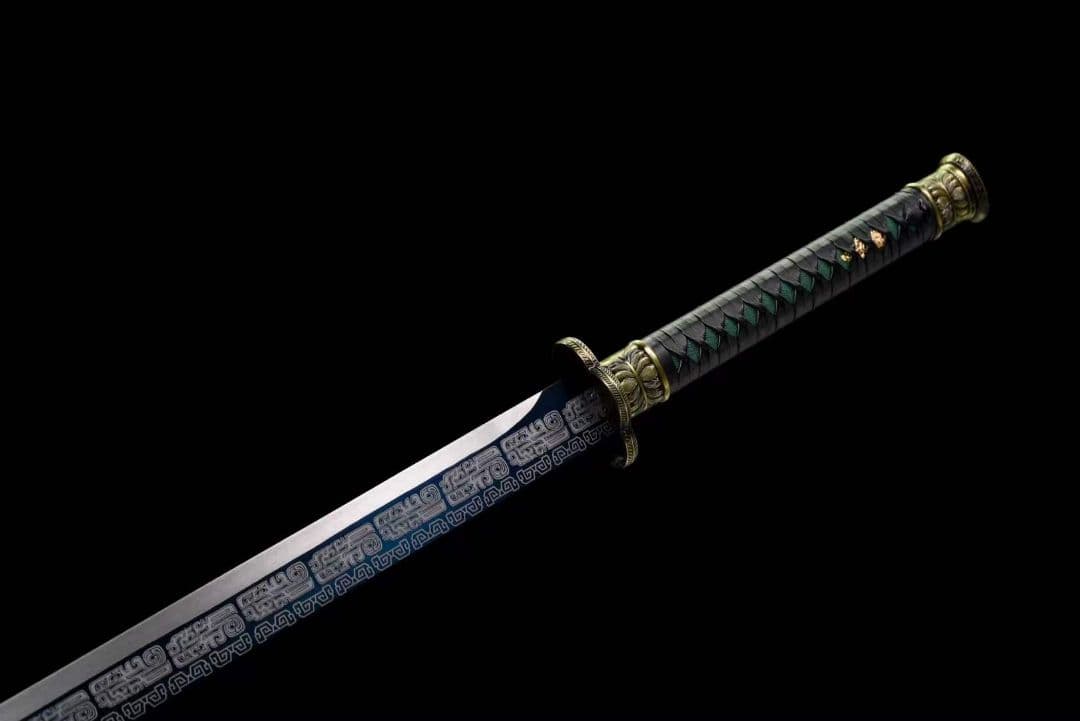 【黒金古刀―青銅戦刃】 古兵器 武具　刀装具　日本刀　模造刀 居合刀 長尺