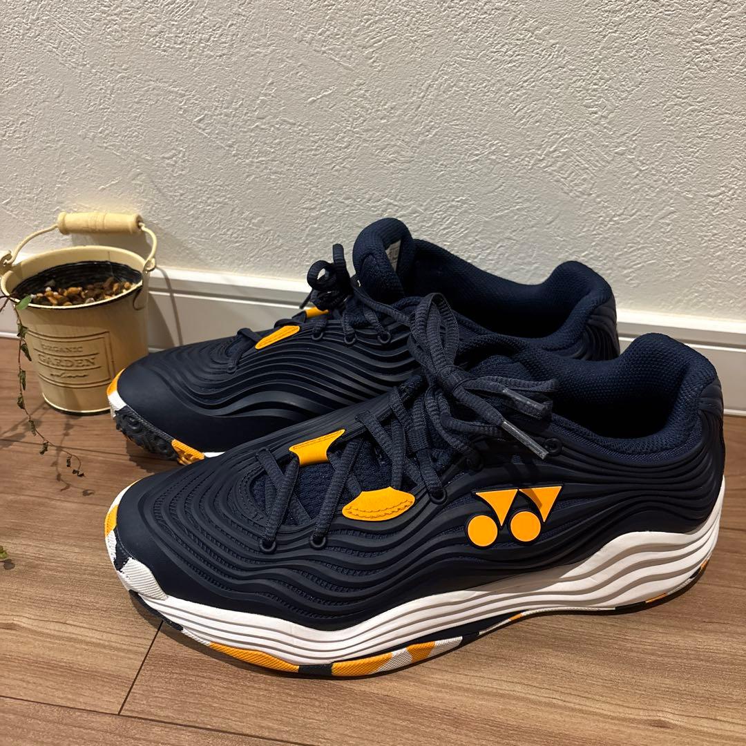 テニスシューズ パワークッションフュージョンレブ5MGC ネイビー/オレンジ
