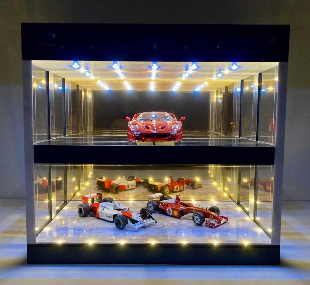 一球オーダー品・雛壇3層式・ディスプレーBOX・スタイリッシュジオラマ