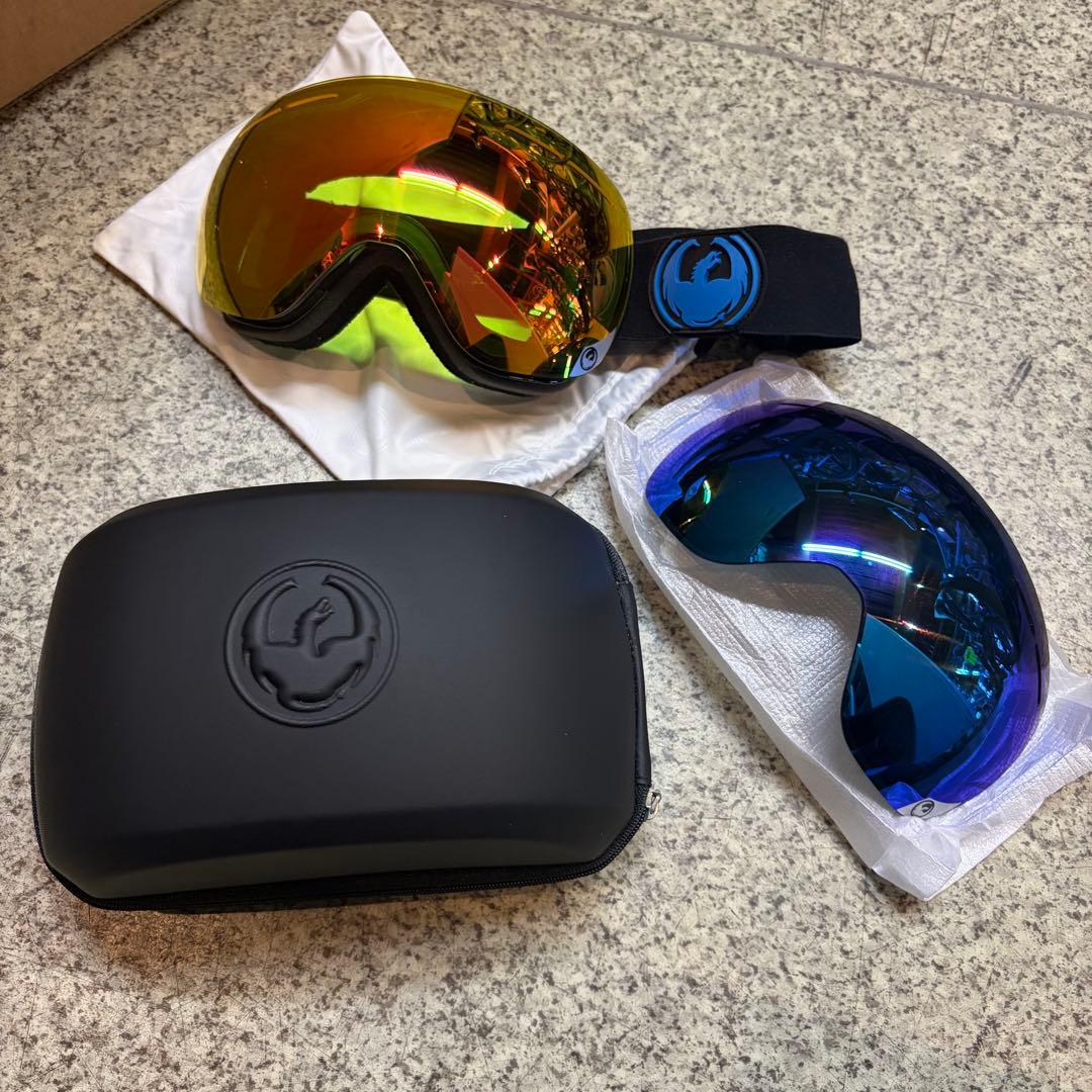 スノーボード ゴーグル dragon x1s 変えレンズ付き