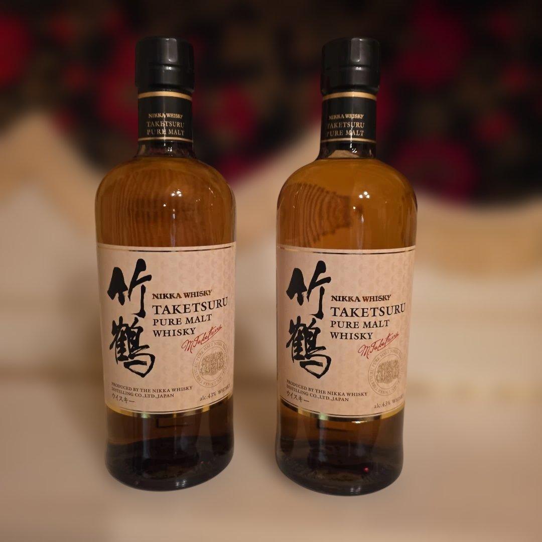 (入手困難) [NIKKA] 竹鶴 PURE MALT <新品商品> 2本 !